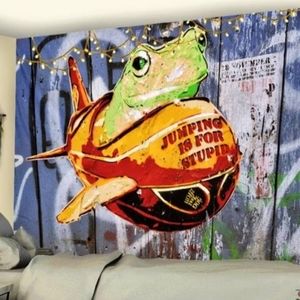 Graffiti Stencil Style Art Tapestry